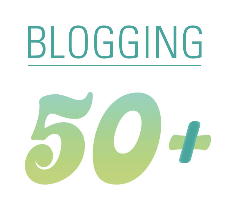 Eine Grafik mit dem Text Blogging 50+ - ein Blog für Frauen über 50