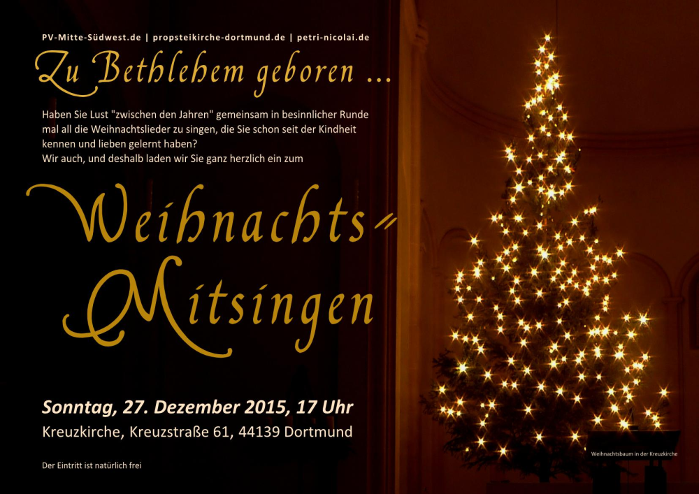 Weihnachts-Mitsingen in der Kreuzkirche Dortmund 2015